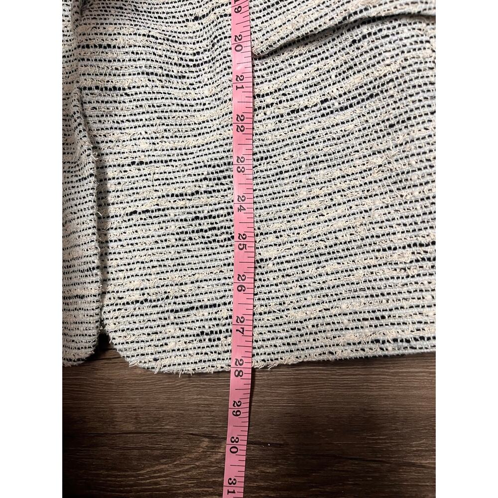 Rag & Bone Tweed Deconstructed Textured Blazer Jacket Black & White Wool Sz 0 - Picture 12 of 16